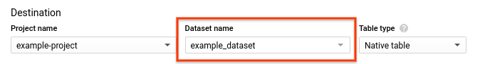 Dataset auswählen.